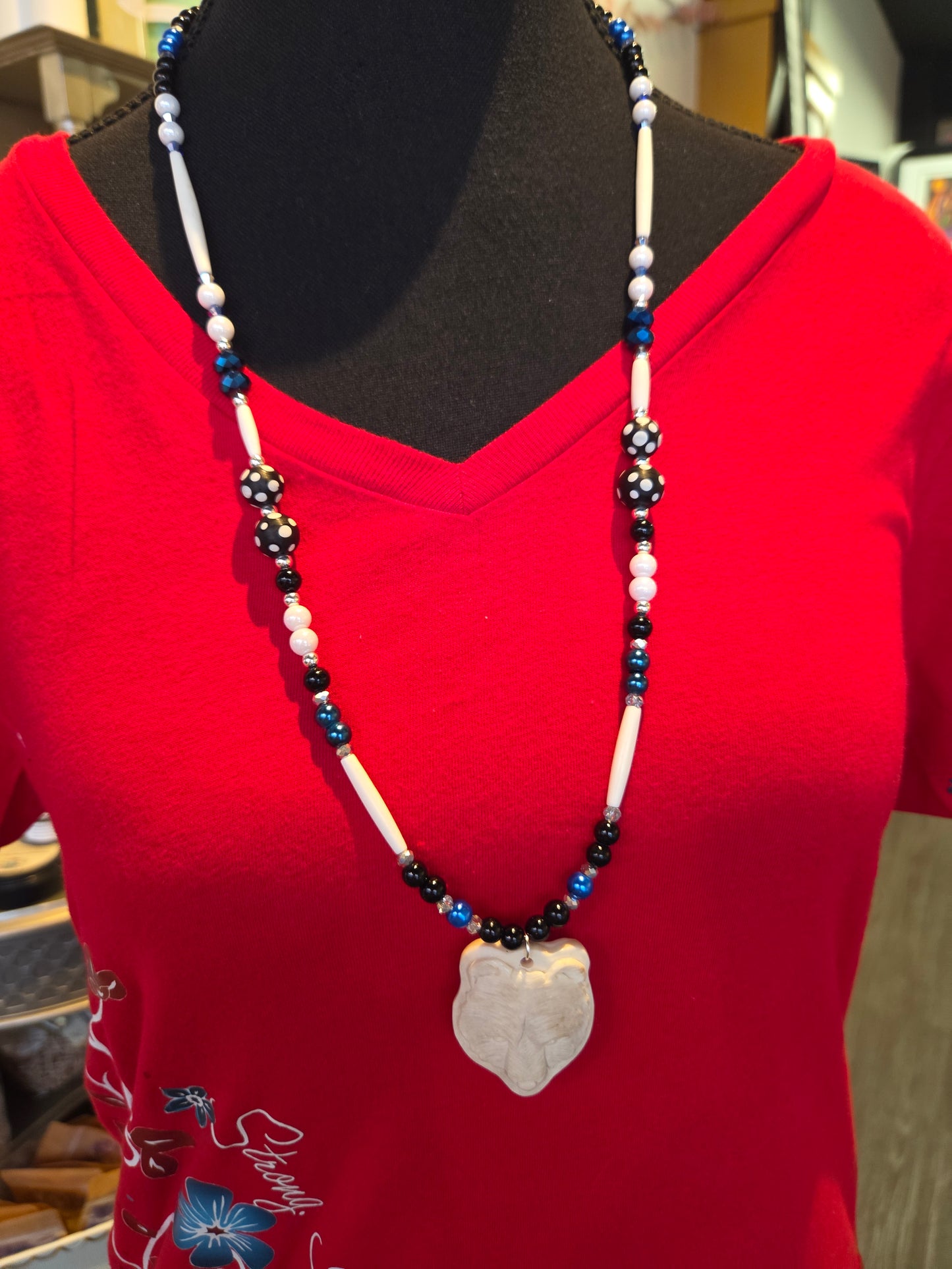 Bear Bone Carved Necklace