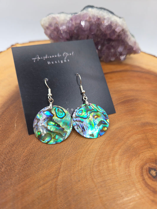 Abalone Shell Earrings circle