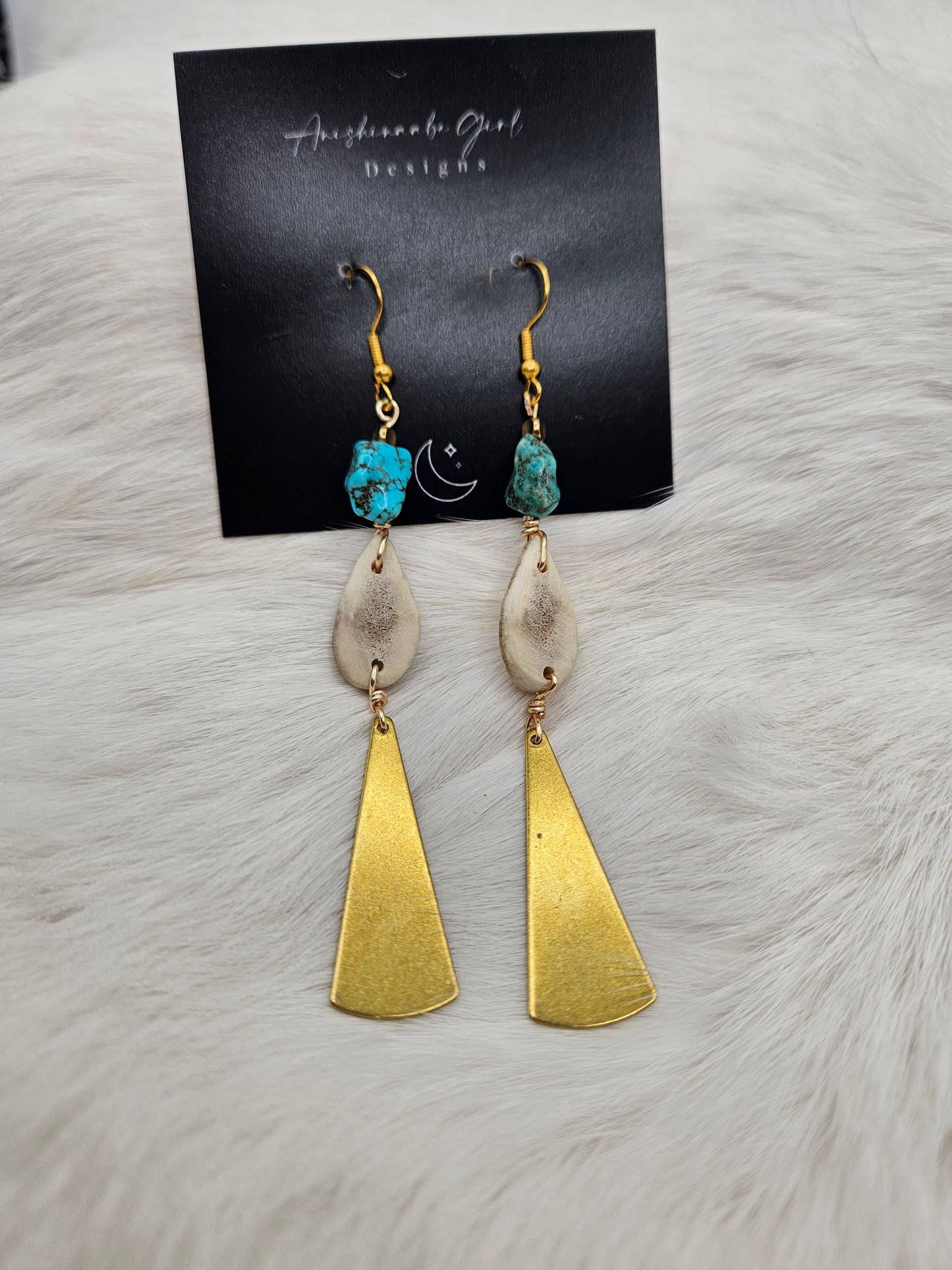 Caribou Antler Drop Earrings