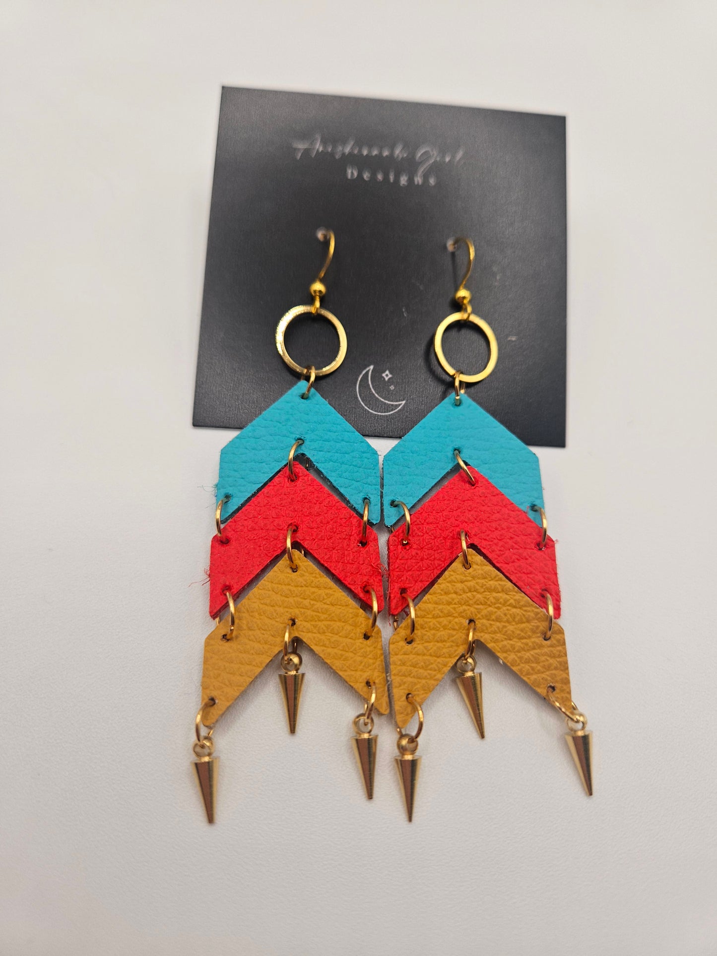 Leather arrow earrings