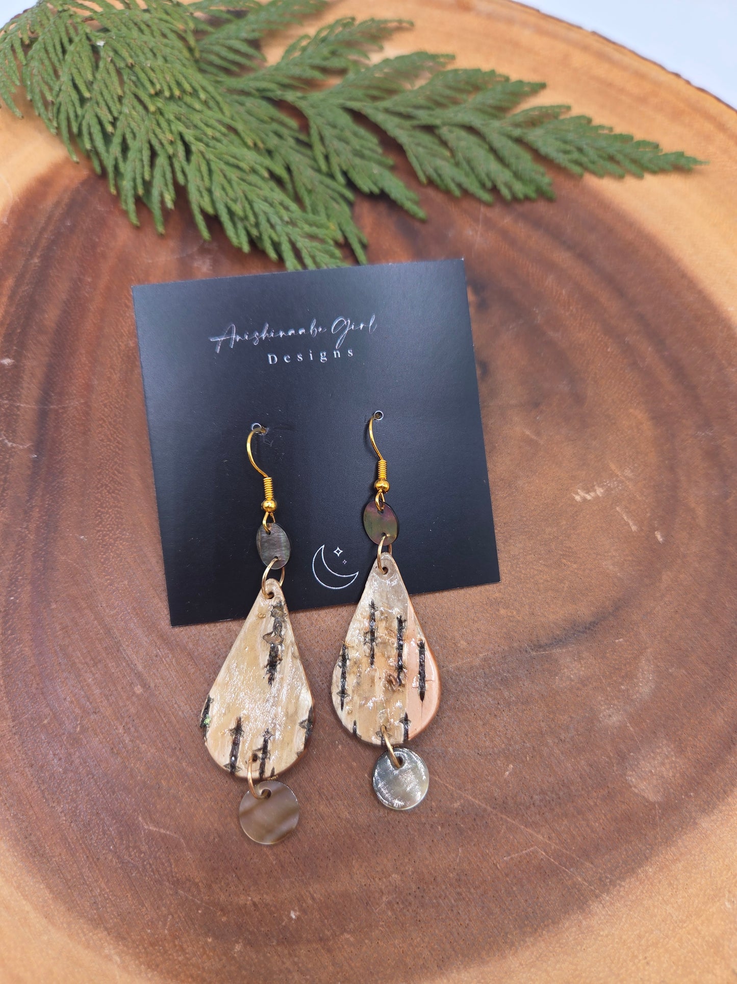 Birchbark with Drop Shells