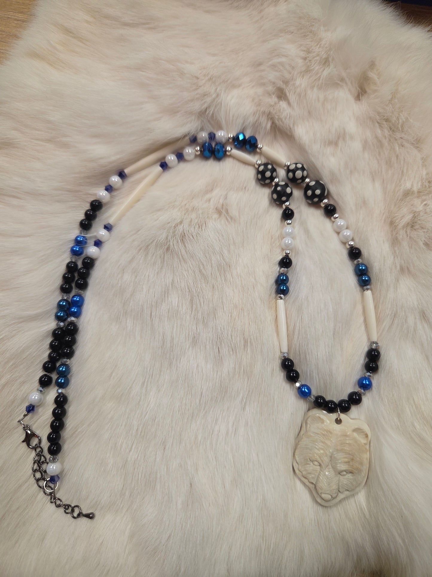 Bear Bone Carved Necklace