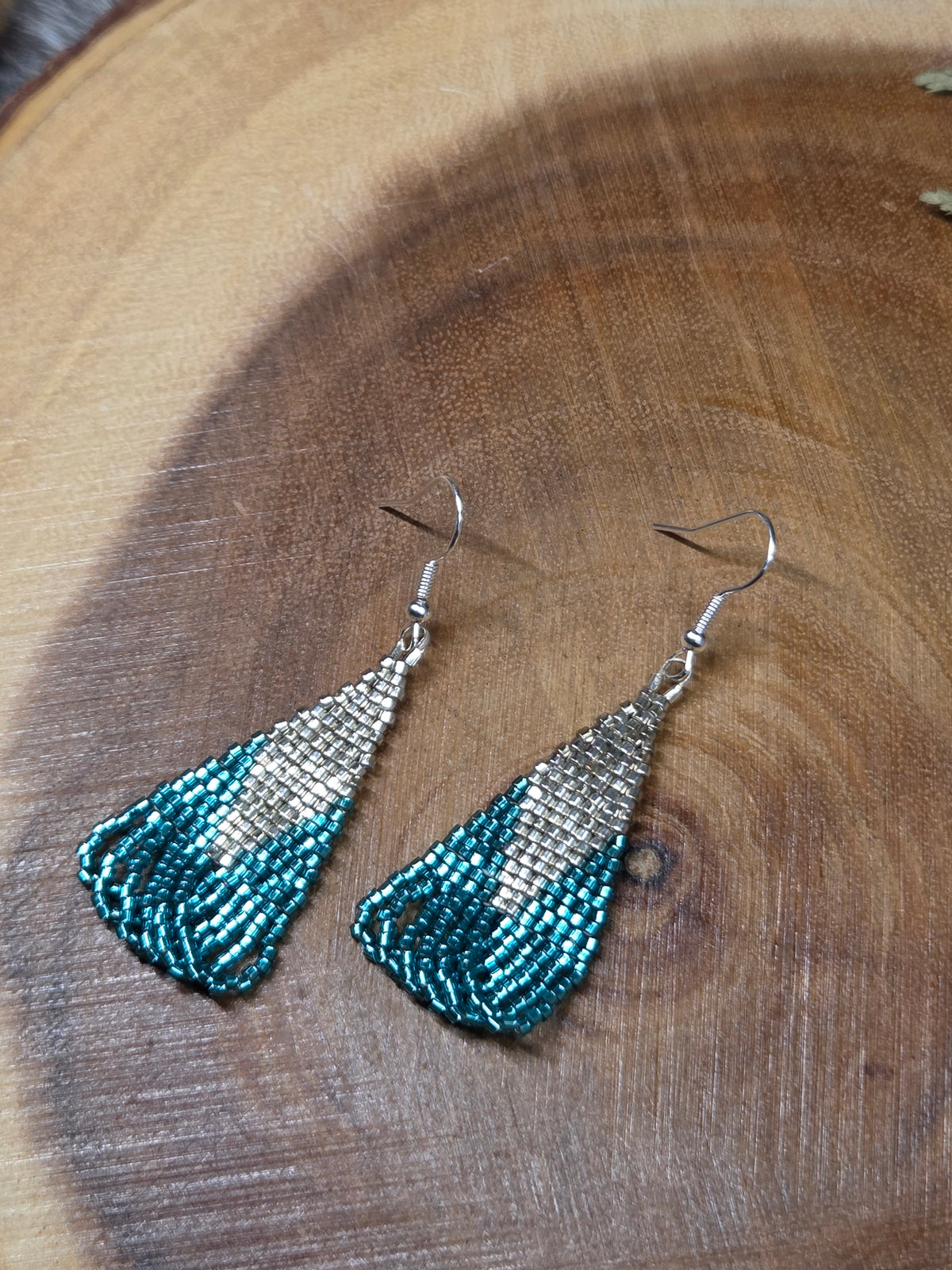 Looped Metallic Fringe Earrings by Blending Beadz