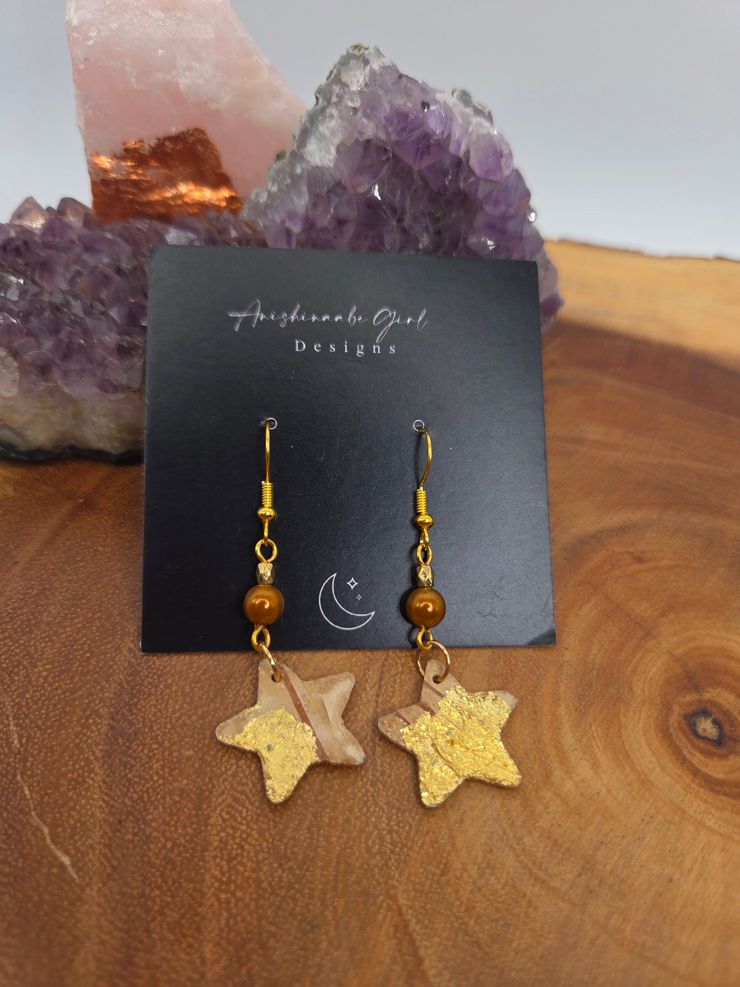Birchbark Star Earrings