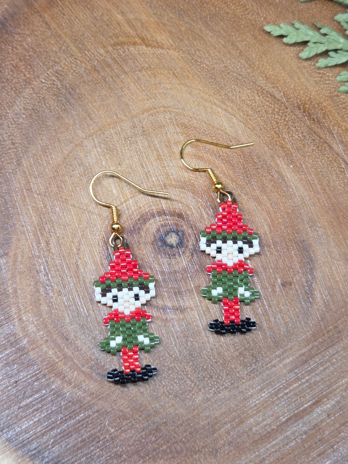 Elf Themed Beaded Earrings by Blending Beadz