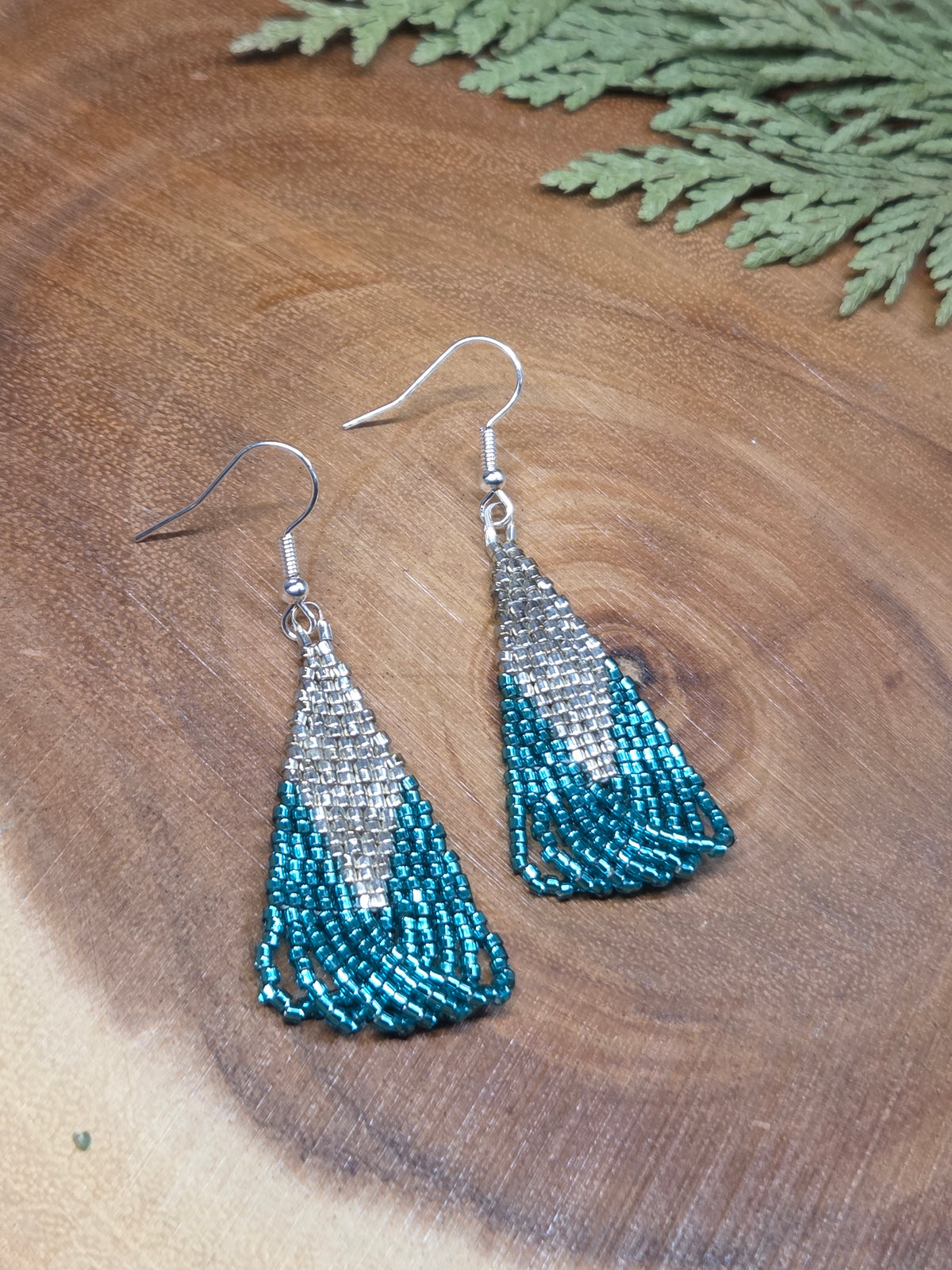Looped Metallic Fringe Earrings by Blending Beadz