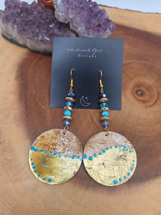 Gold Gilded birchbark Earrings