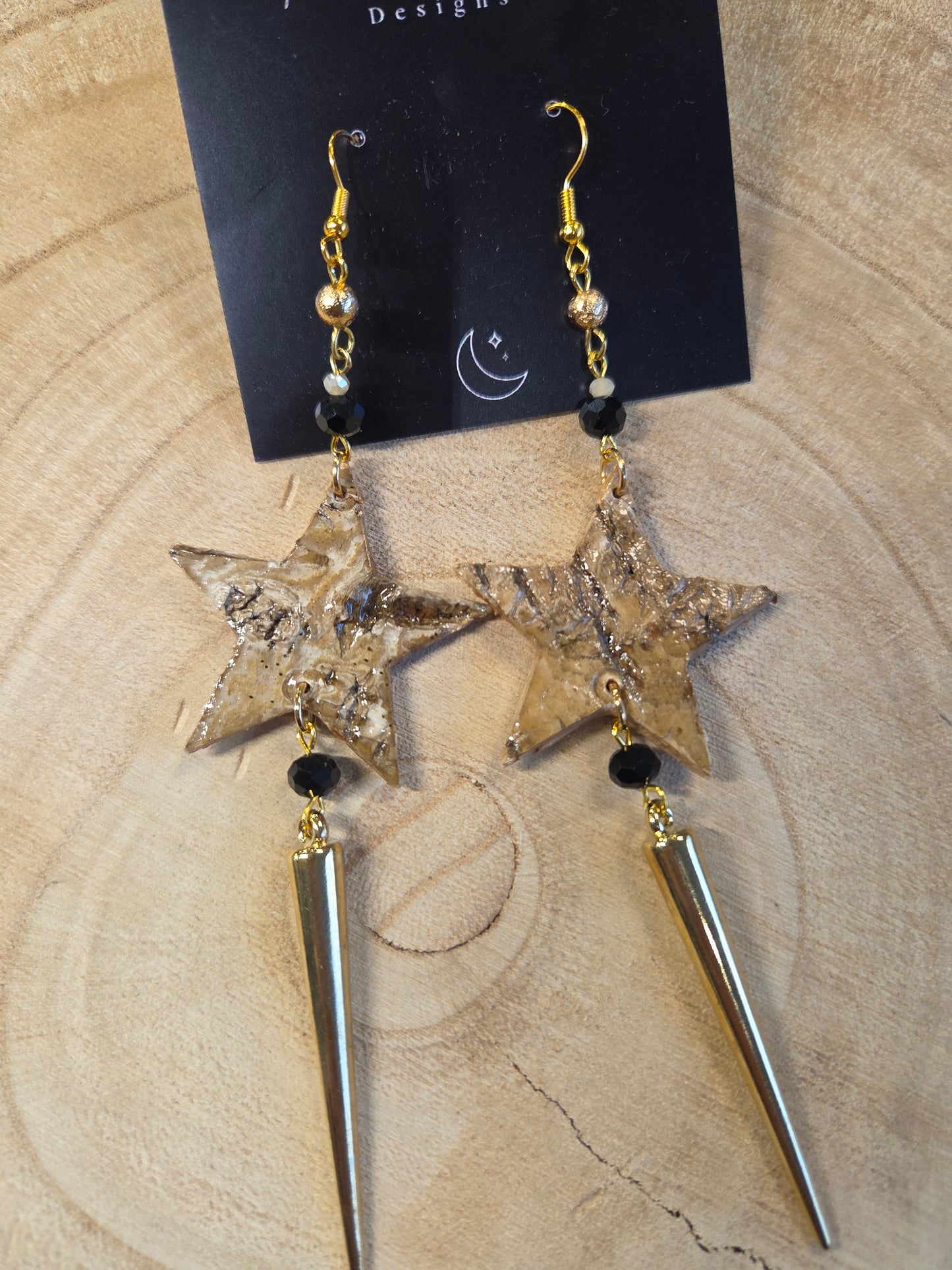 Birchbark Star Earrings