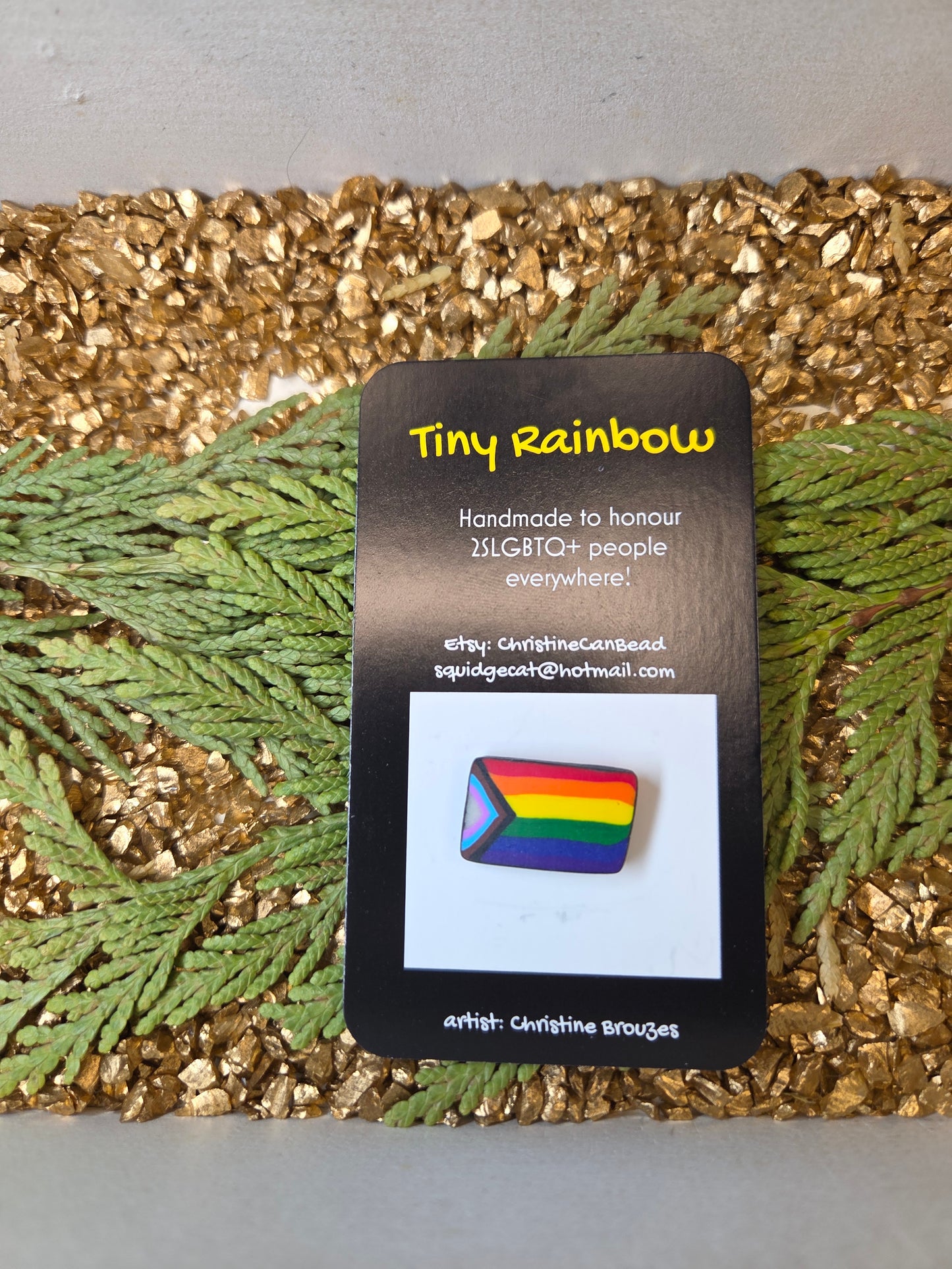 Tiny Clay Pins by Christine Brouzes
