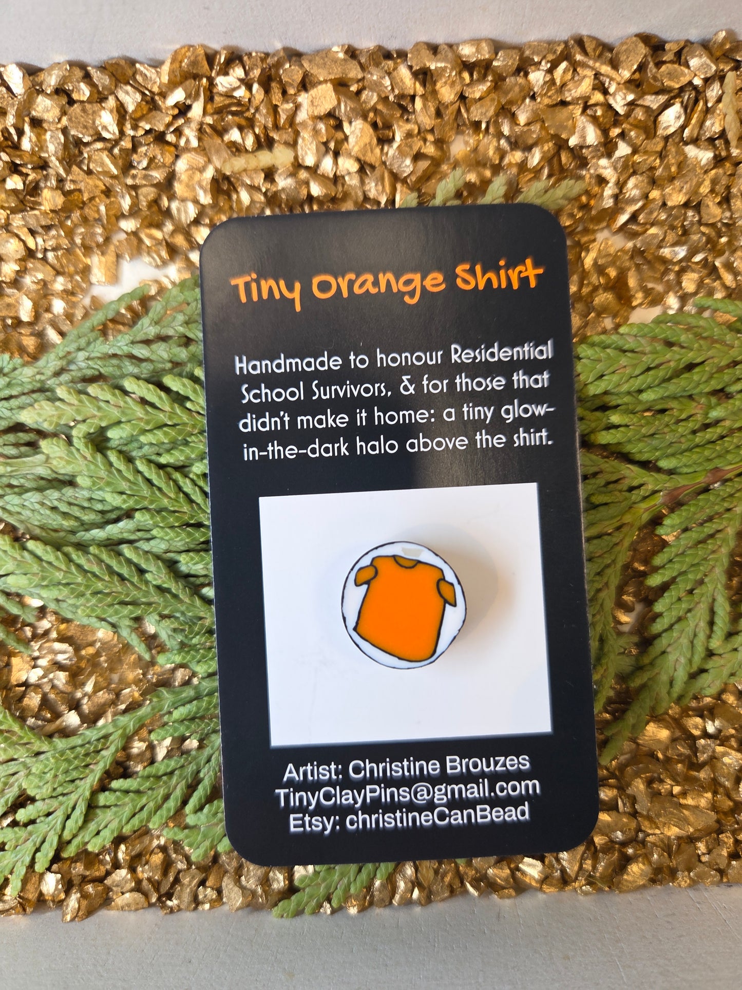 Tiny Clay Pins by Christine Brouzes