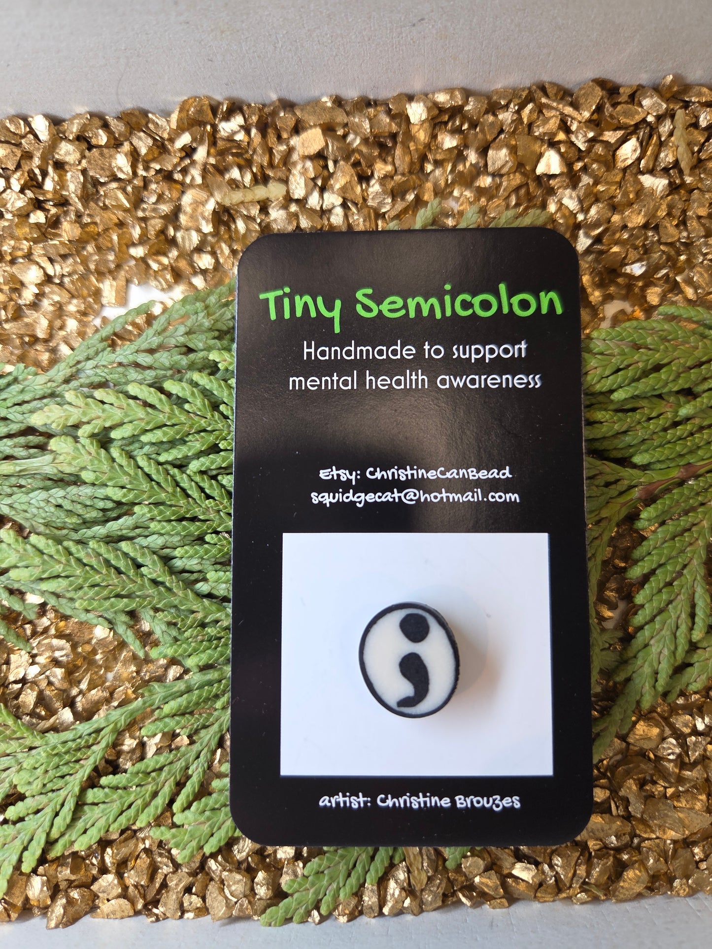 Tiny Clay Pins by Christine Brouzes