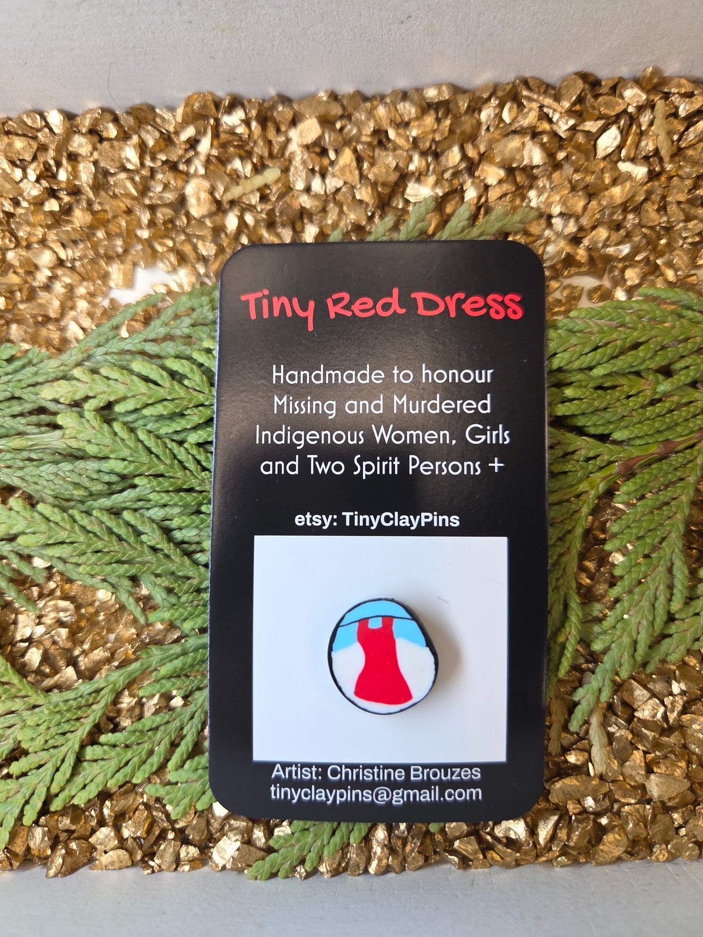 Tiny Clay Pins by Christine Brouzes