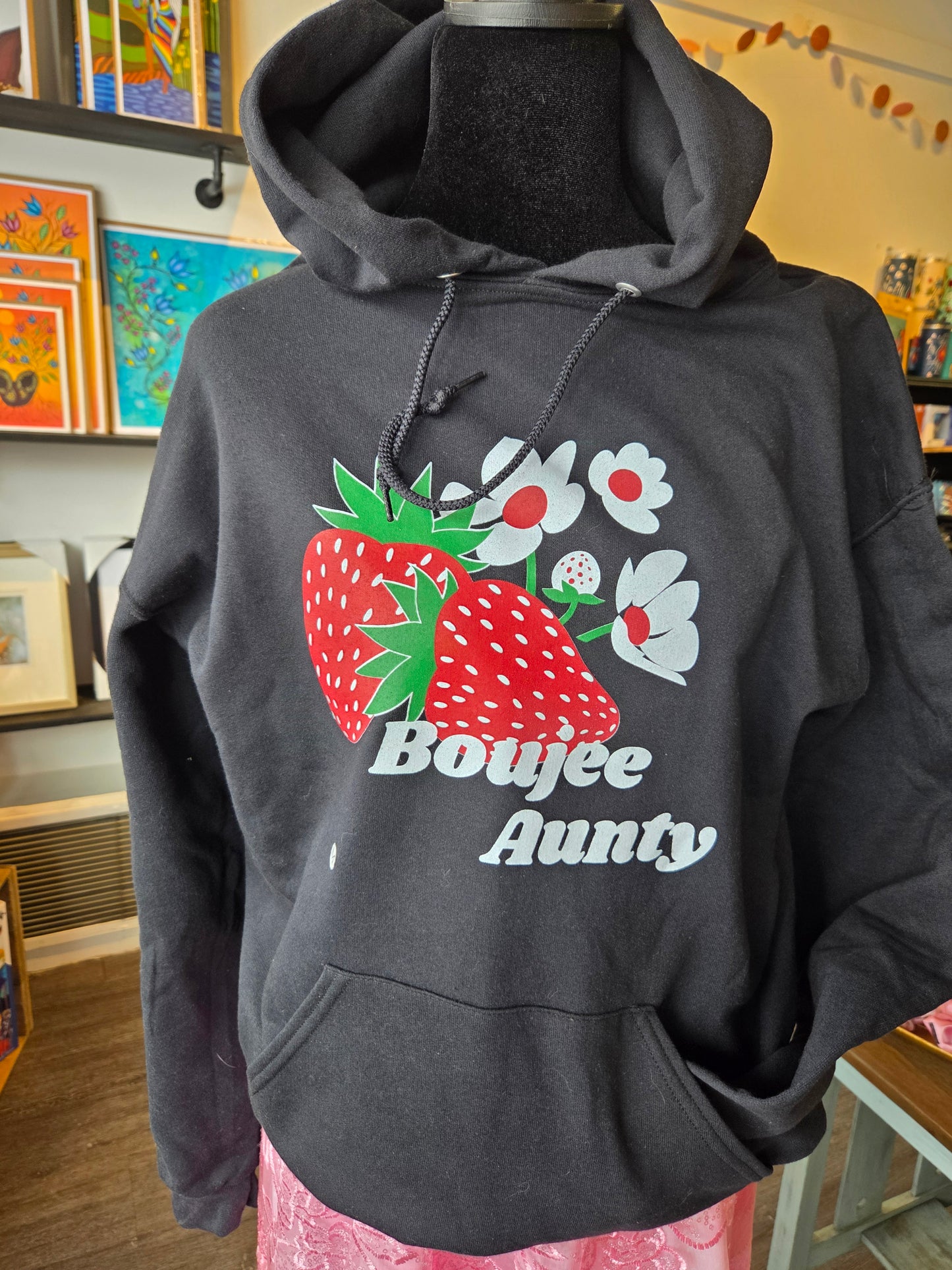 Boujee Aunty Hoodie Black