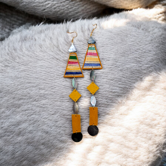 Handpainted Rawhide/Moosehide HBC inspired earrings