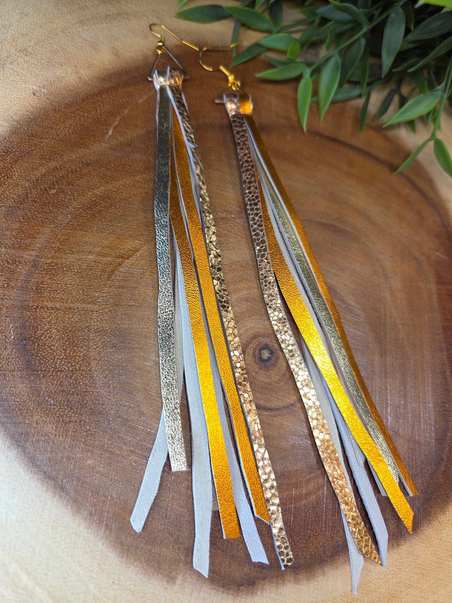 Leather Fringe Earrings