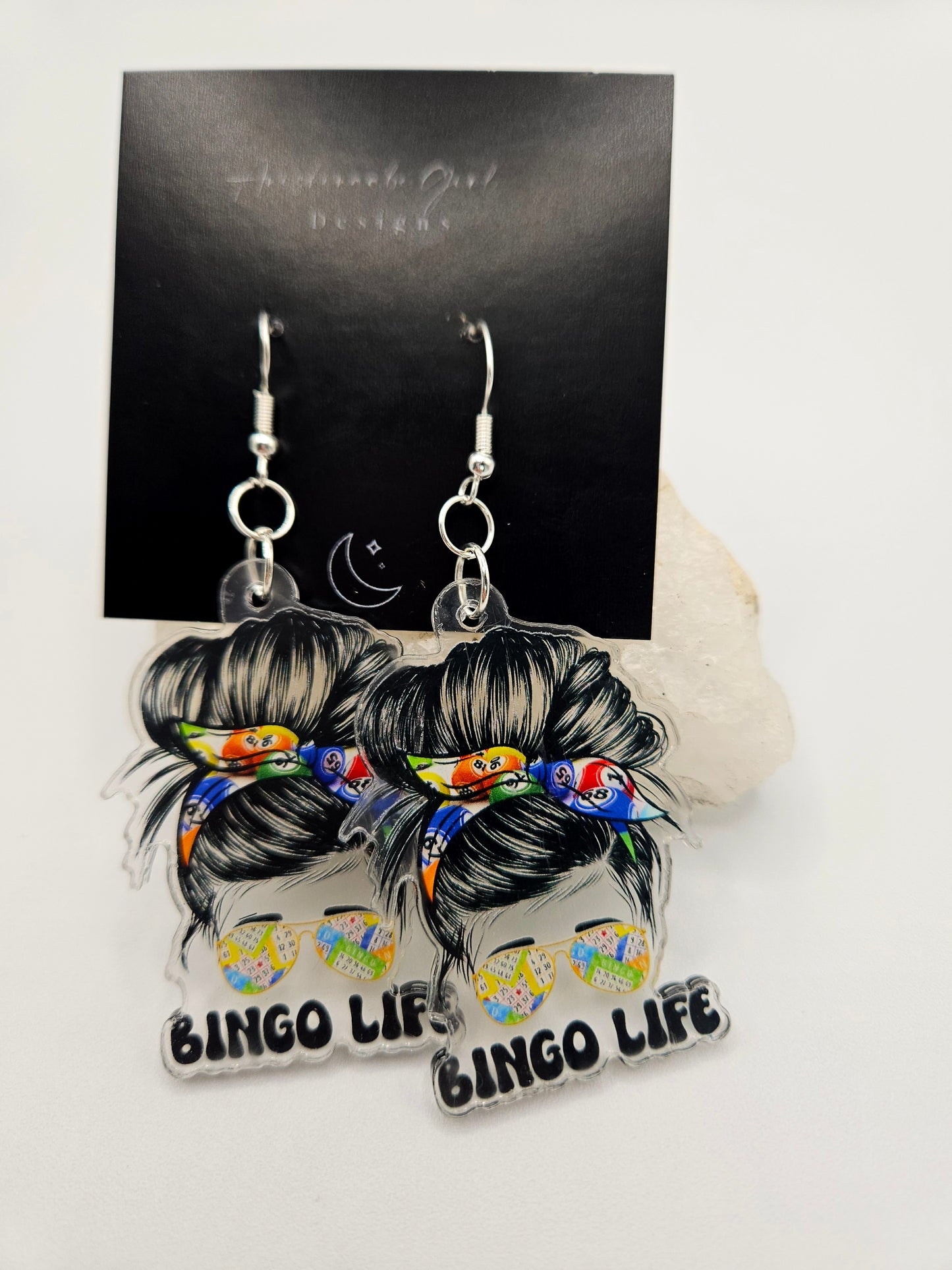 Bingo Life Acrylic Earrings