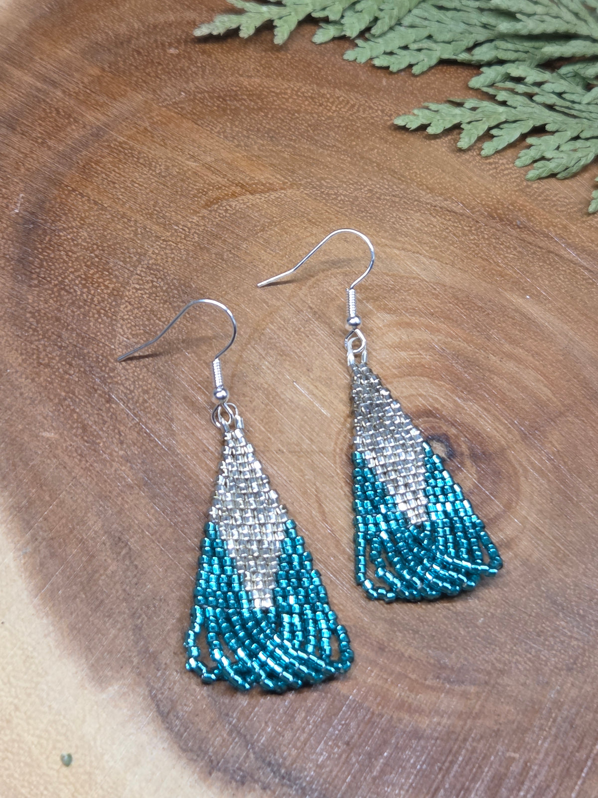 Looped Metallic Fringe Earrings by Blending Beadz