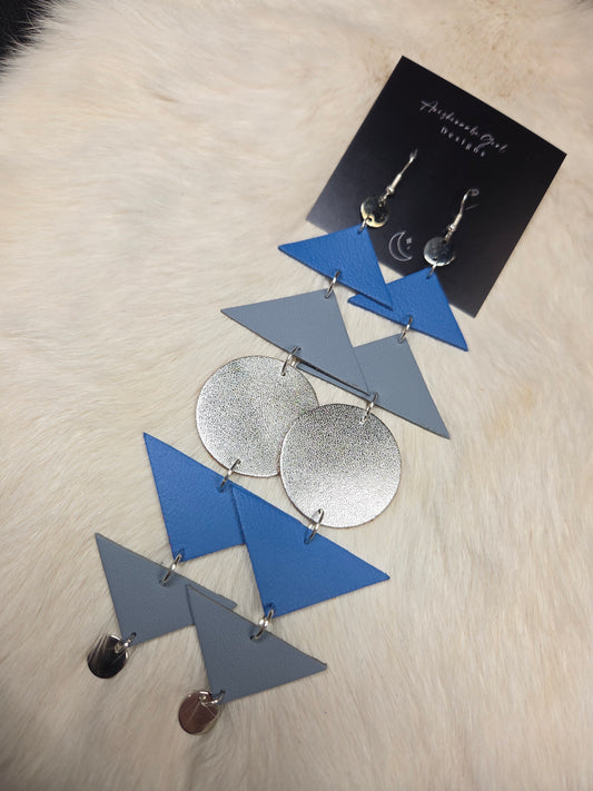 Leather Geometric Shoulder Dusters