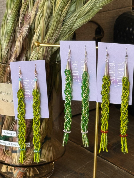 Sweetgrass Beaded Earrings - By Solstice Beading