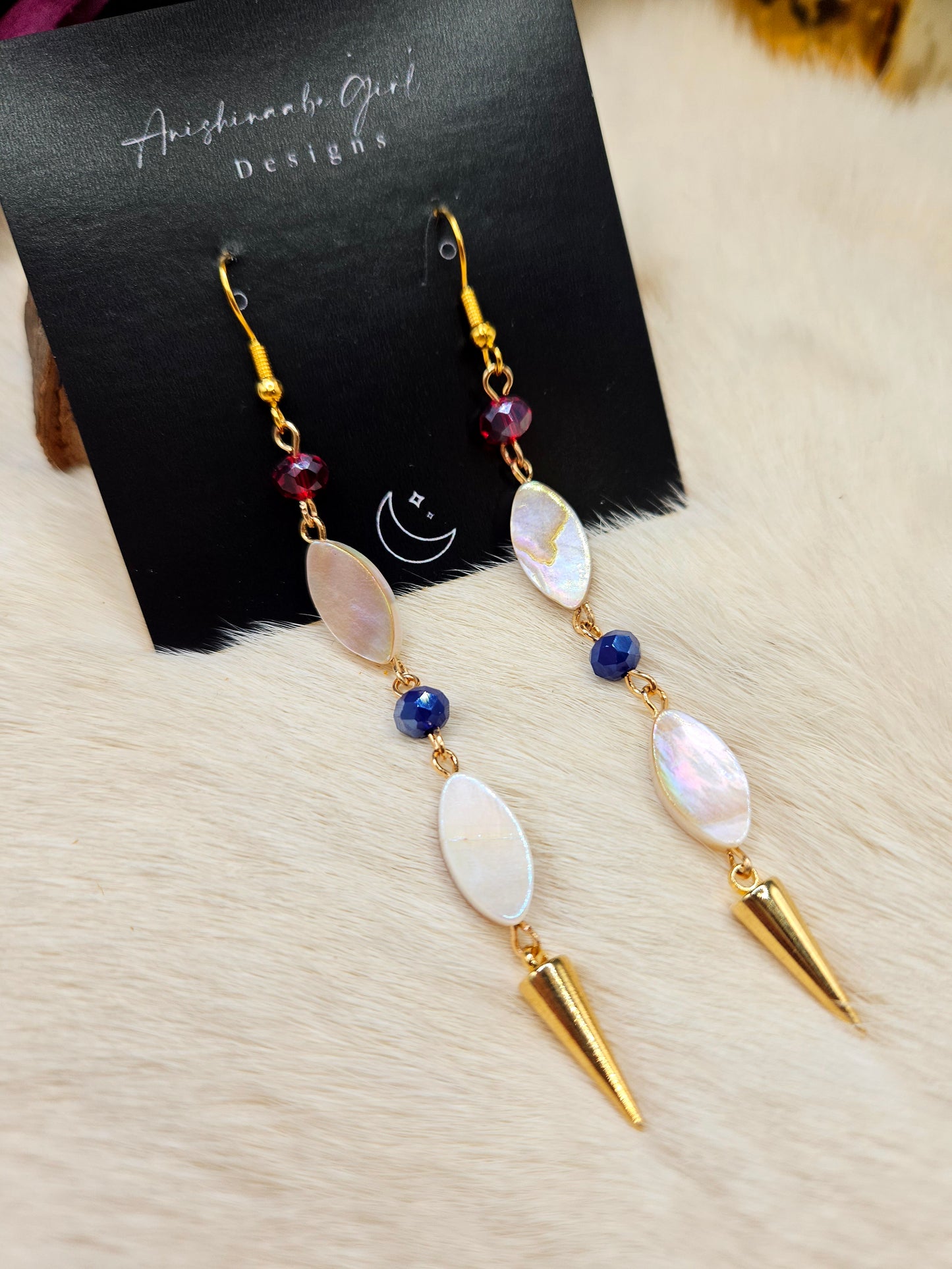 Shell Spike Drop Earrings