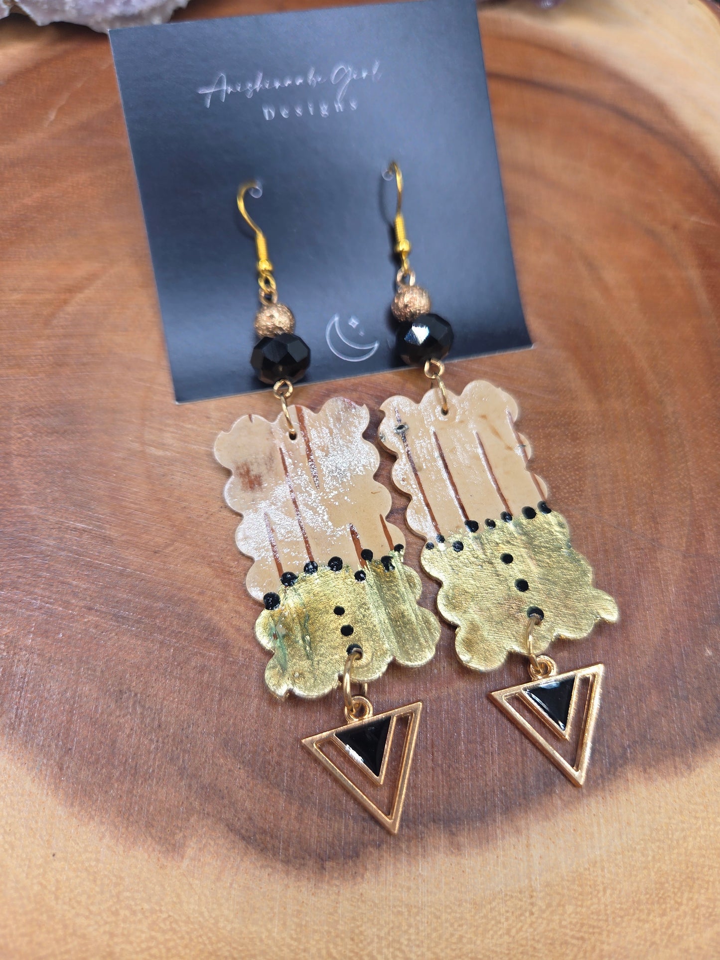 Gold Gilded Birchbark Earrings