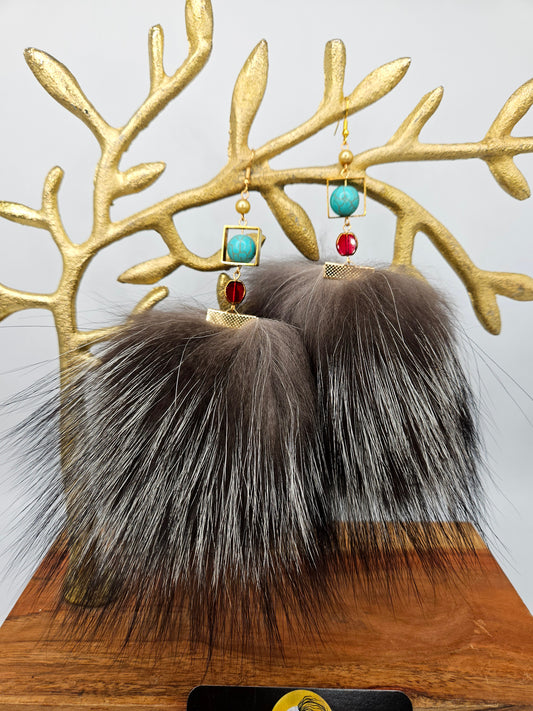 Fox Fur Earrings