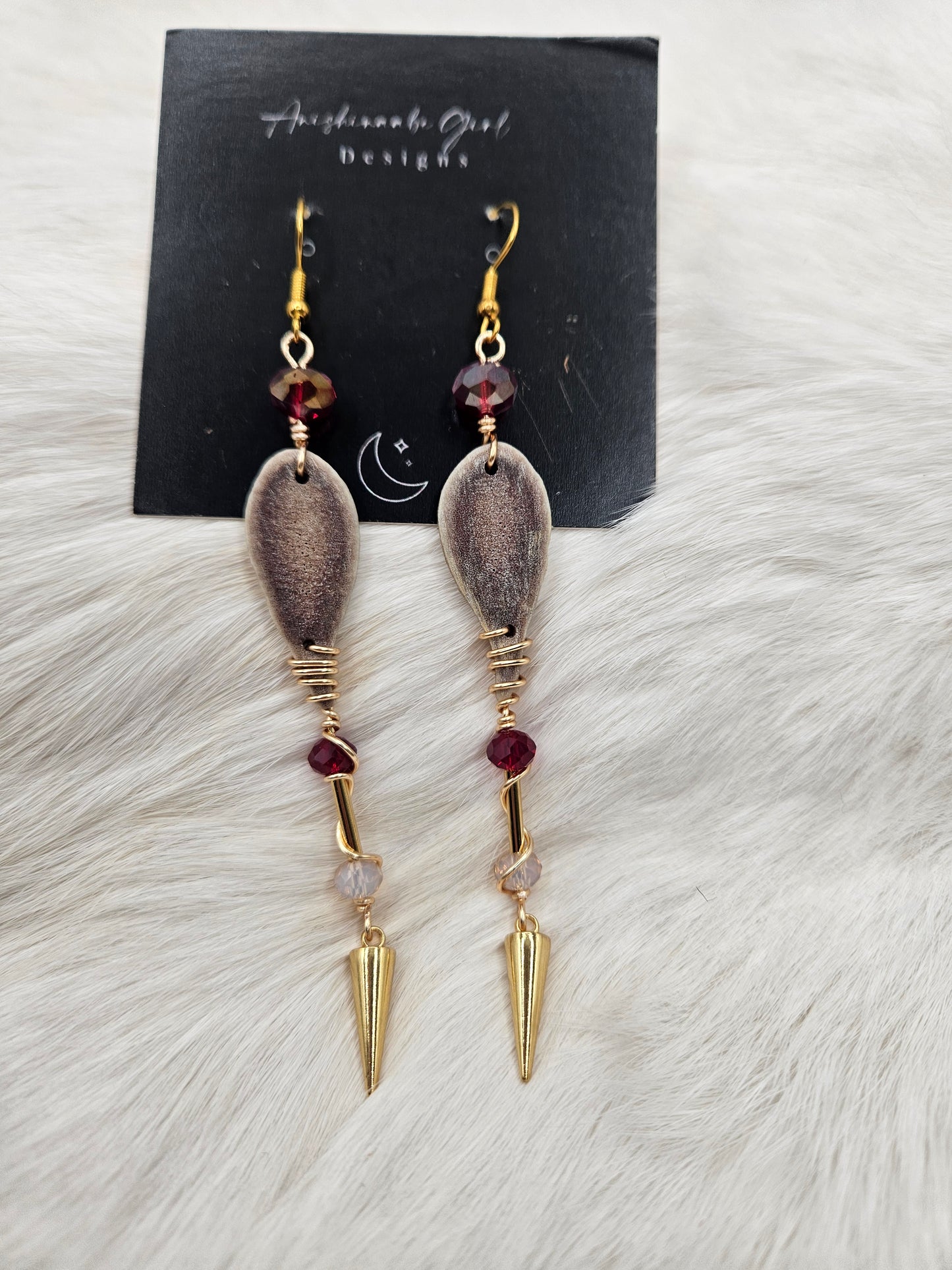 Caribou Antler Drop Earrings