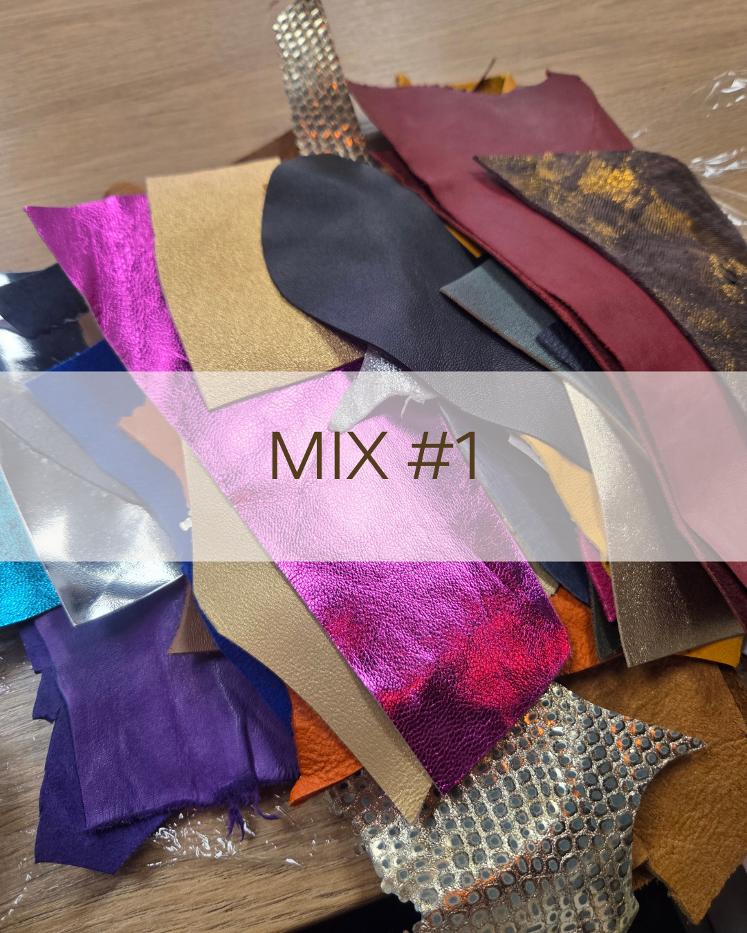 Specialty Leather Scrap Mix Bags