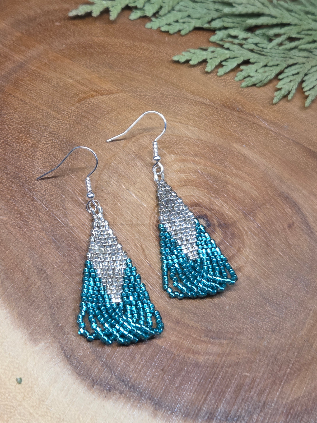 Looped Metallic Fringe Earrings by Blending Beadz