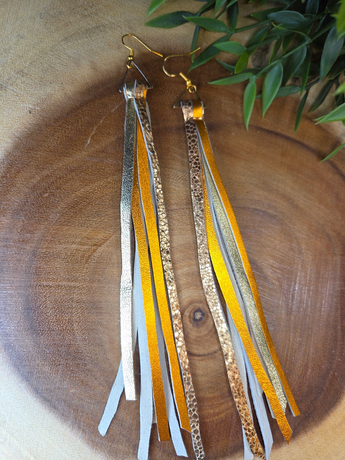 Leather Fringe Earrings