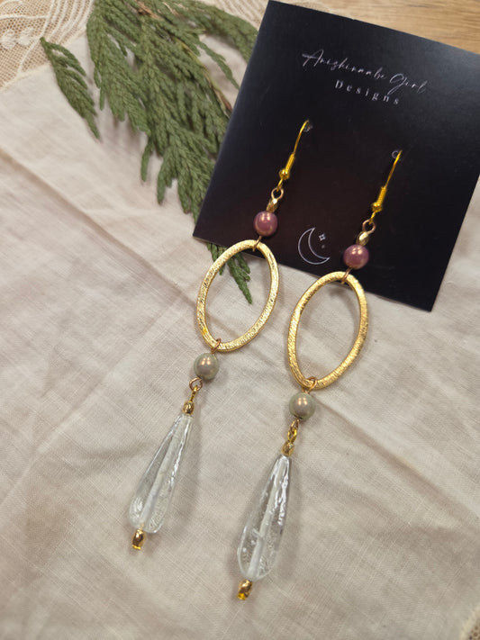 Vintage Glass Drop Earrings