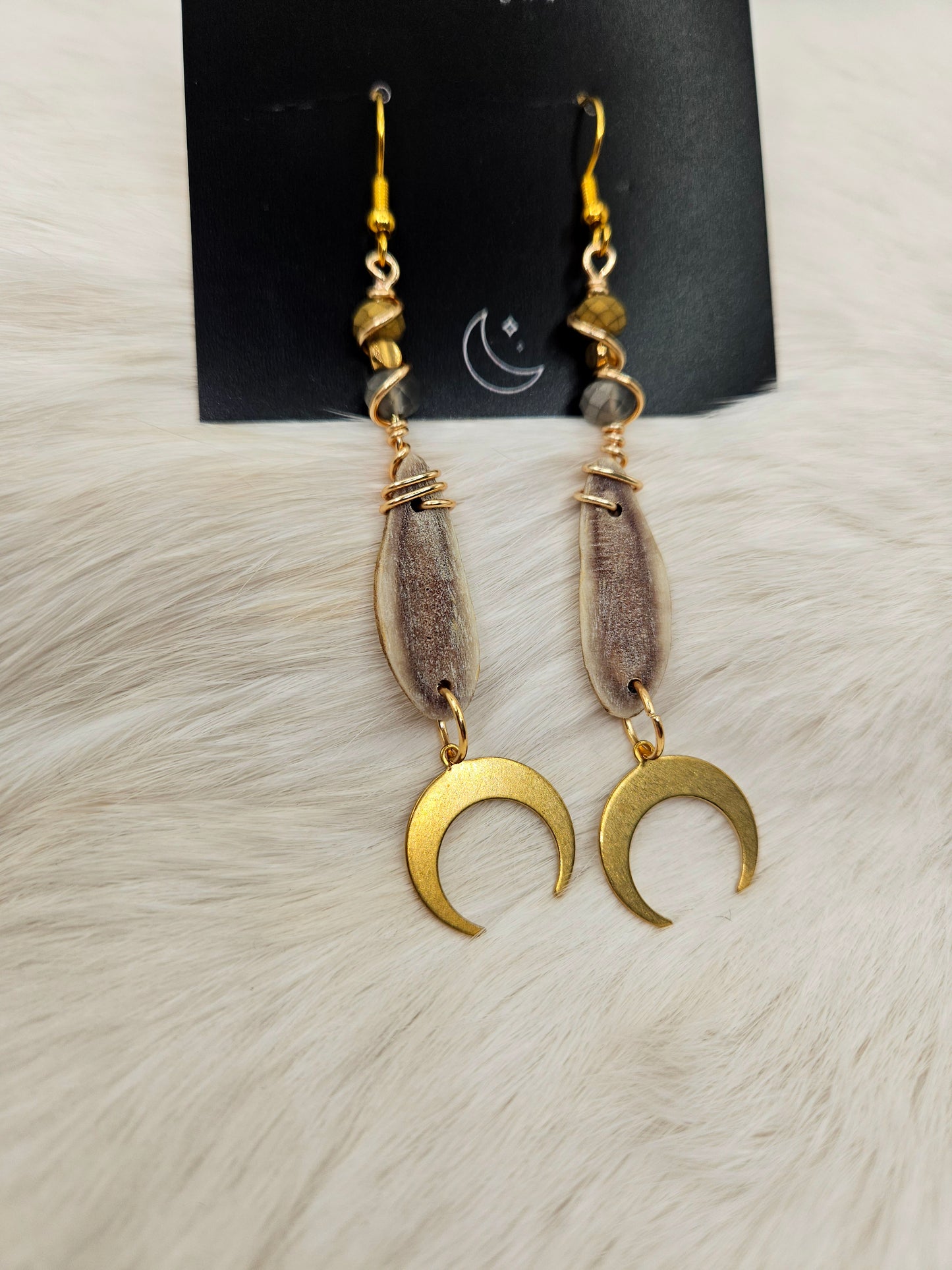 Caribou Antler Drop Earrings