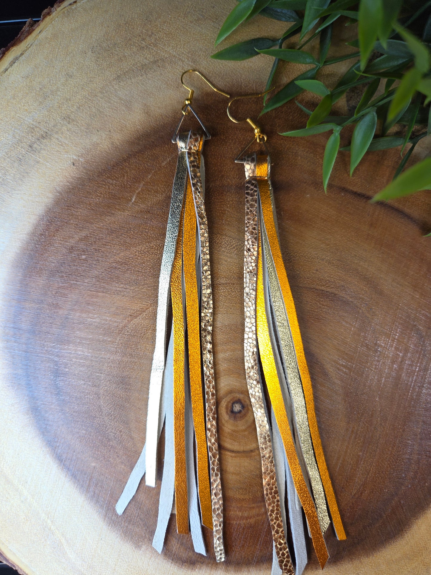Leather Fringe Earrings