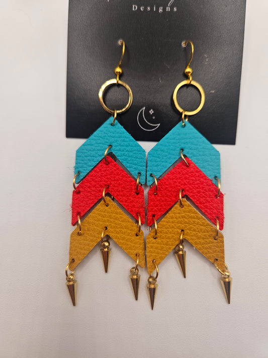 Leather arrow earrings