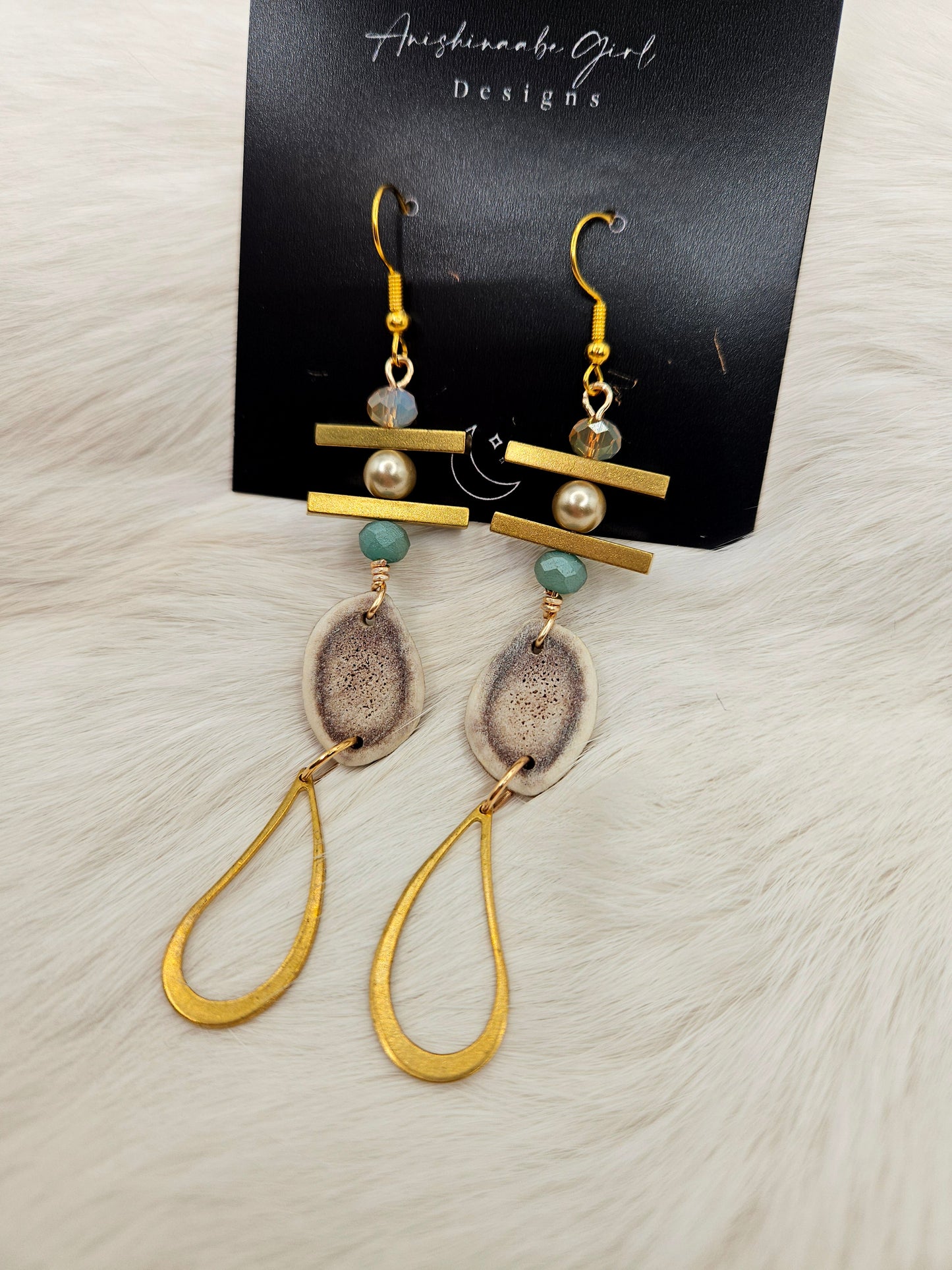 Caribou Antler Drop Earrings