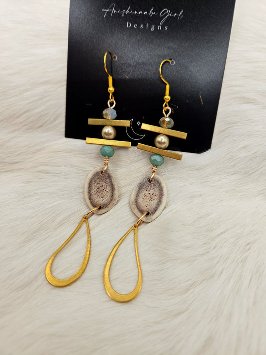 Caribou Antler Drop Earrings