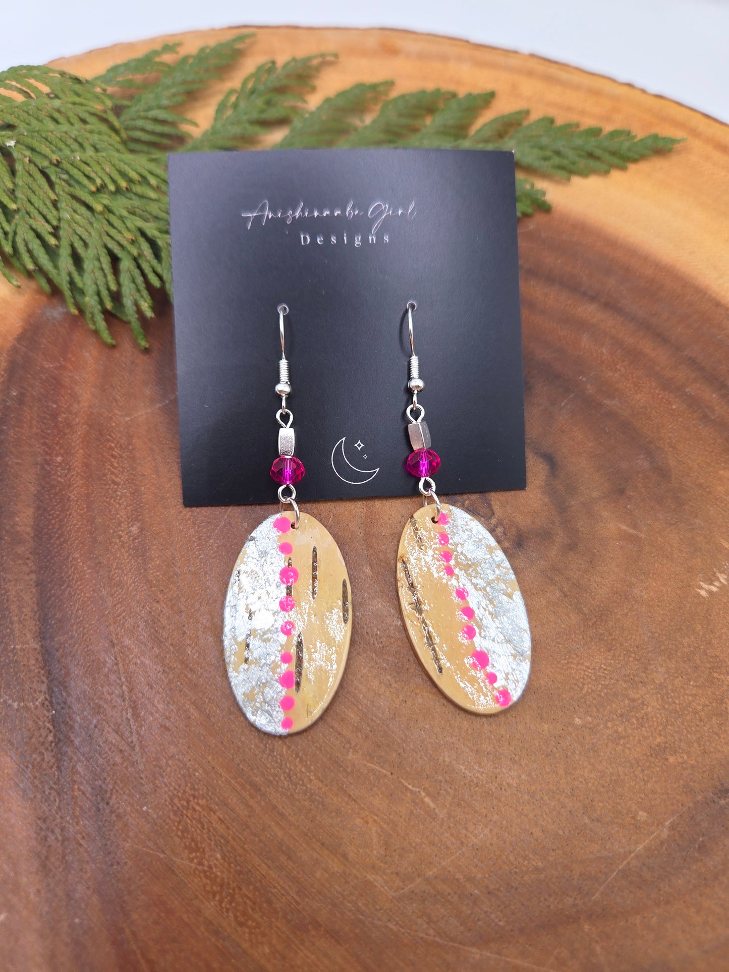 Birchbark Oval Drops
