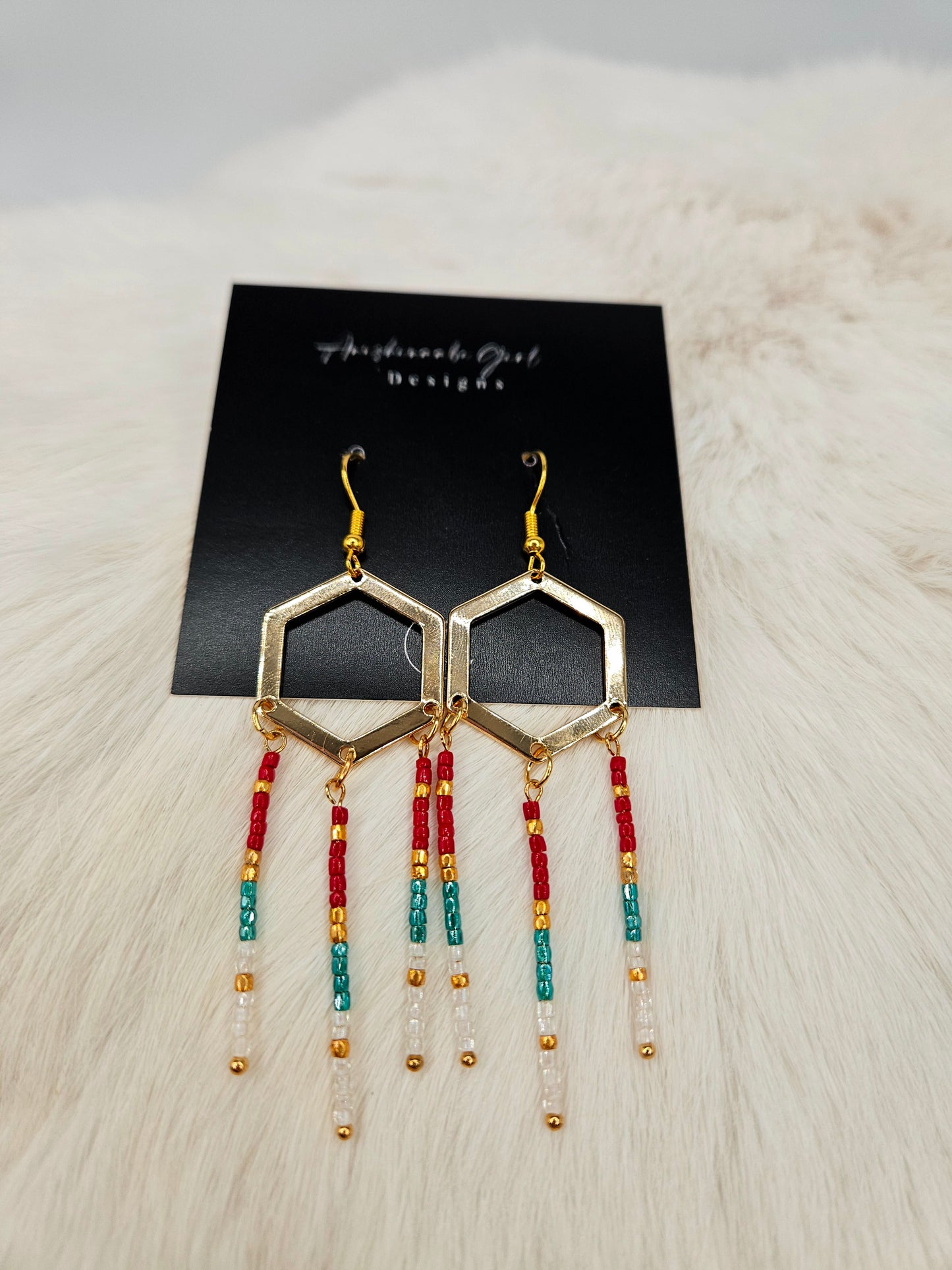 Geometric Beaded earrings