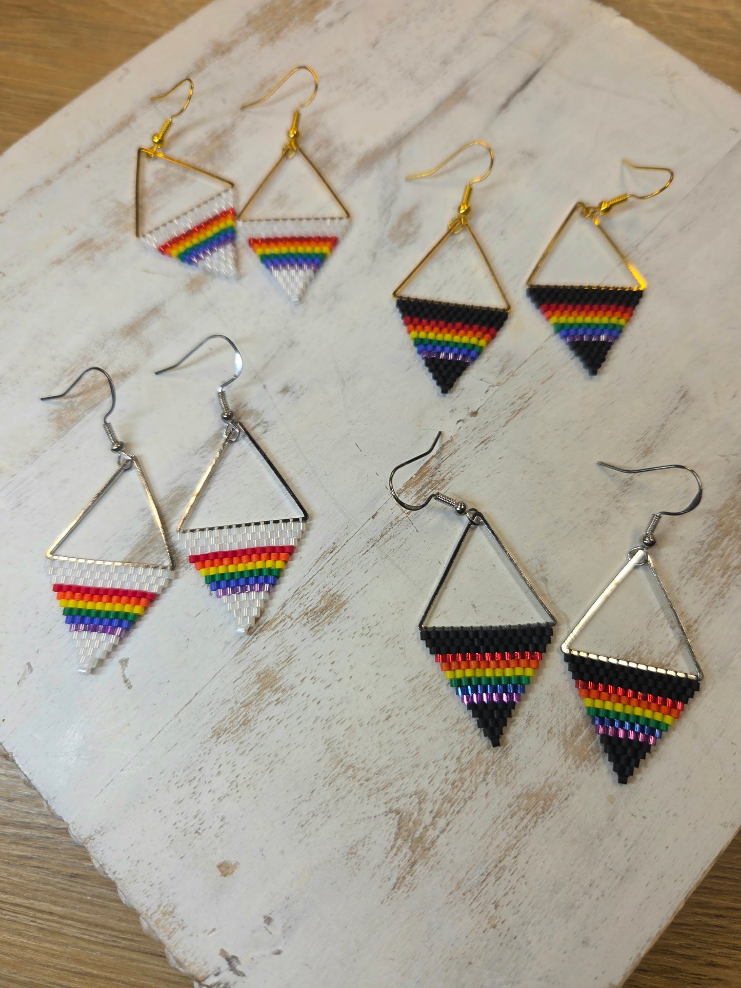 Pride Beaded Earrings by E.M.A Creates