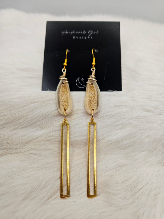 Caribou Antler Drop Earrings