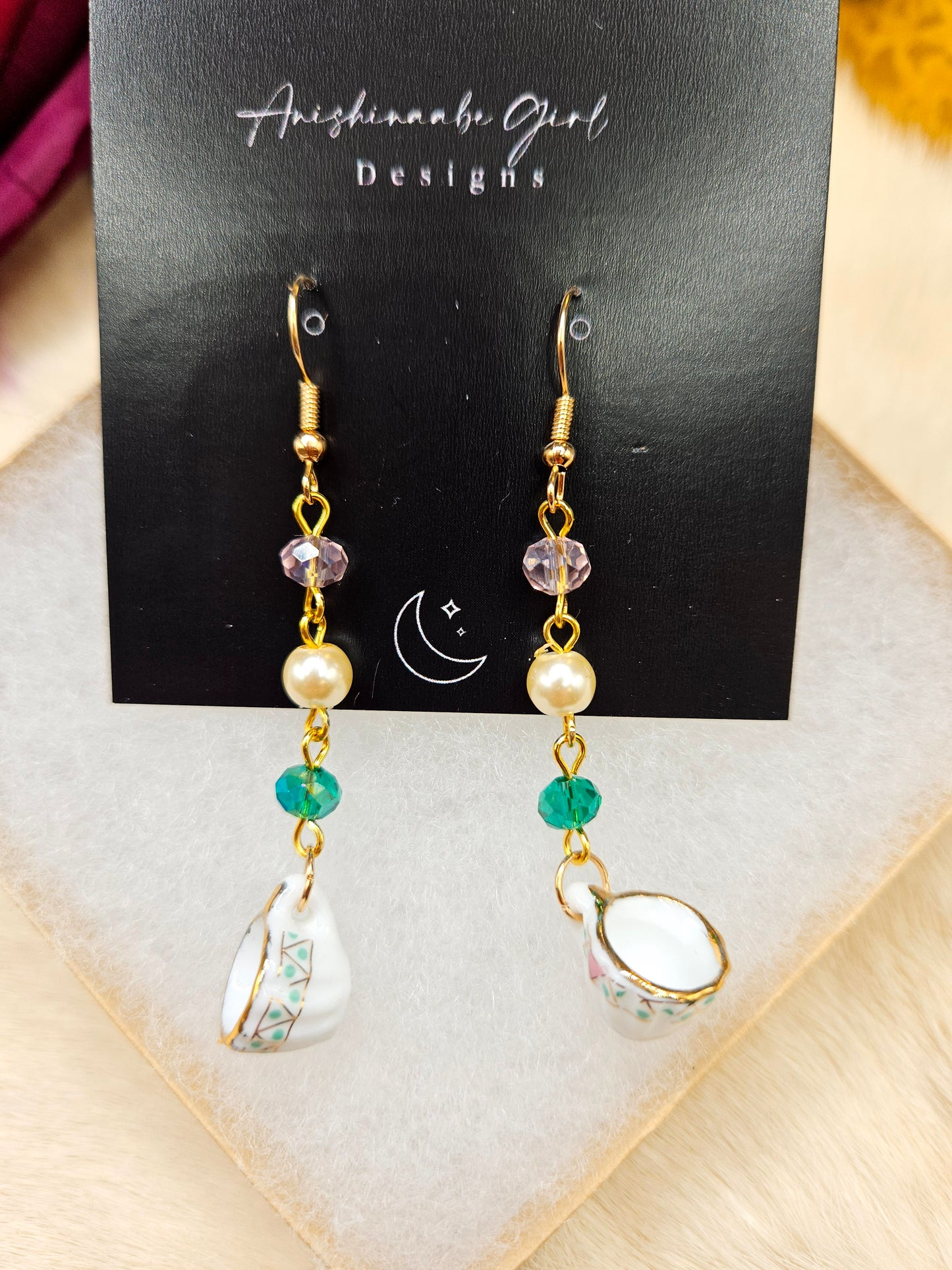 Teacup Drop Earrings