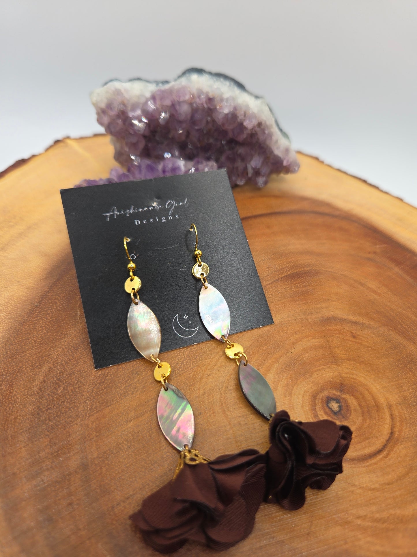 Shell Flower Drop Earrings
