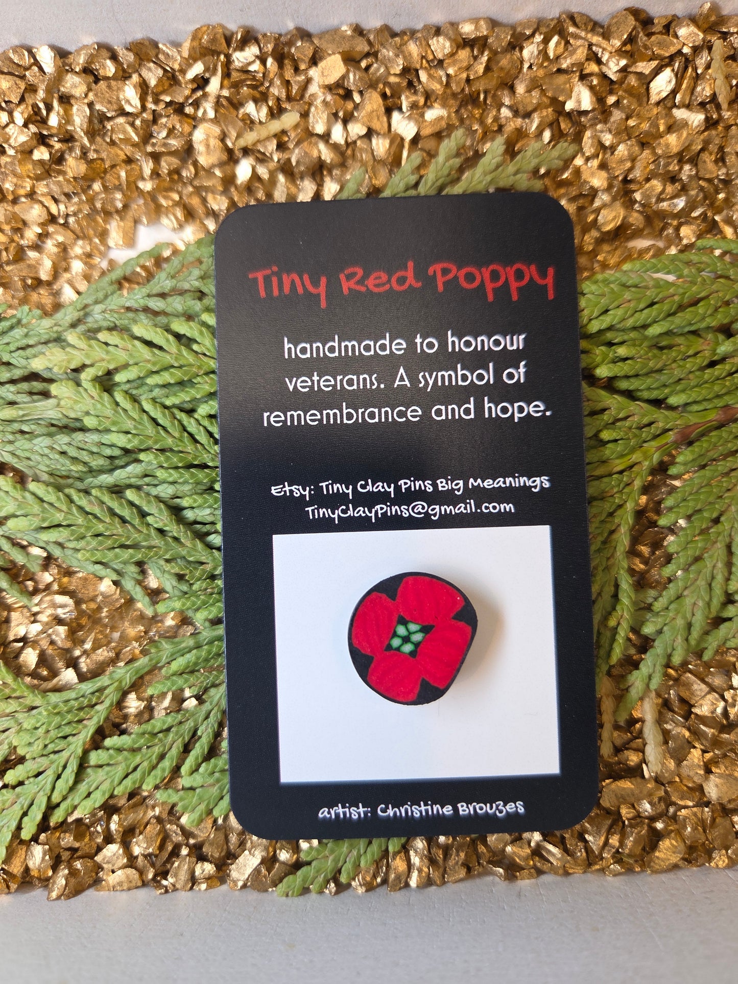 Tiny Clay Pins by Christine Brouzes