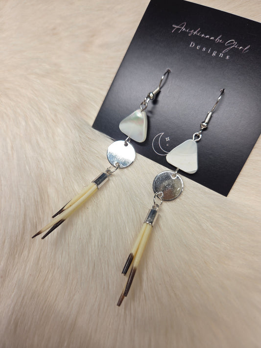 Porcupine Quill Drop Earrings
