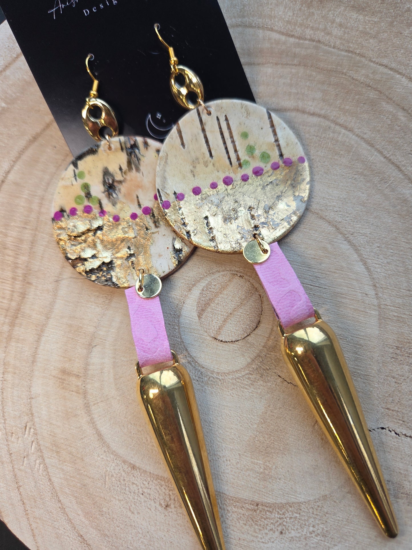 Gold Gilded Birchbark Earrings