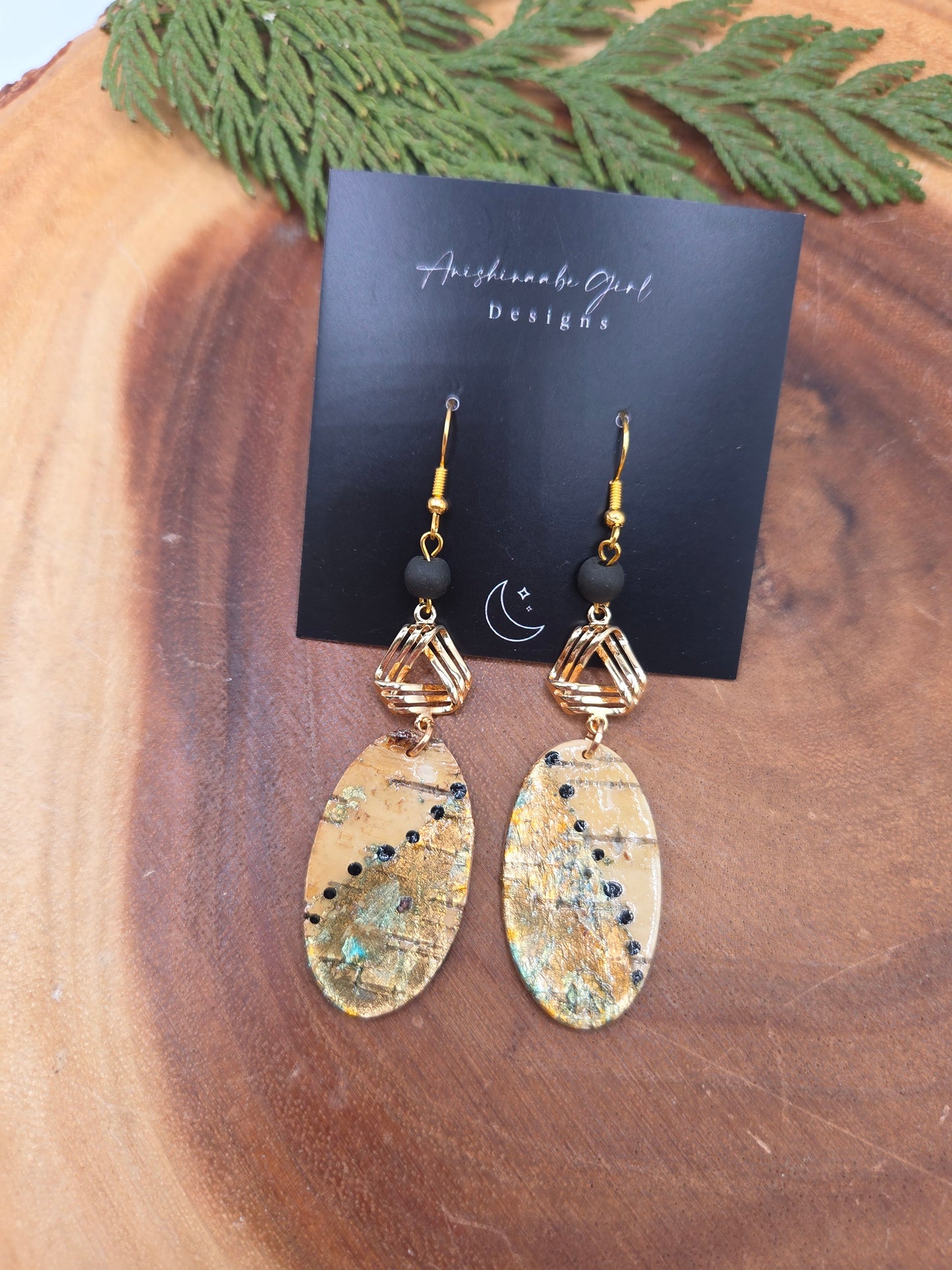 Birchbark Oval Drops
