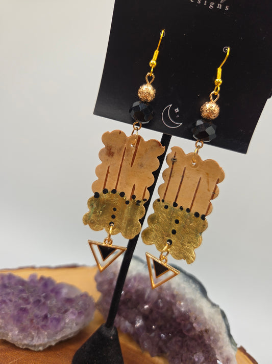 Gold Gilded Birchbark Earrings