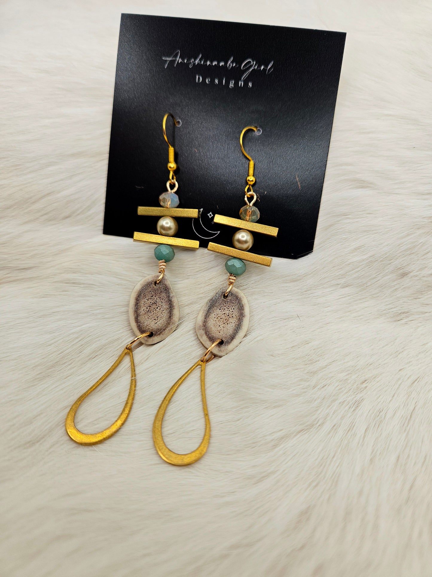 Caribou Antler Drop Earrings