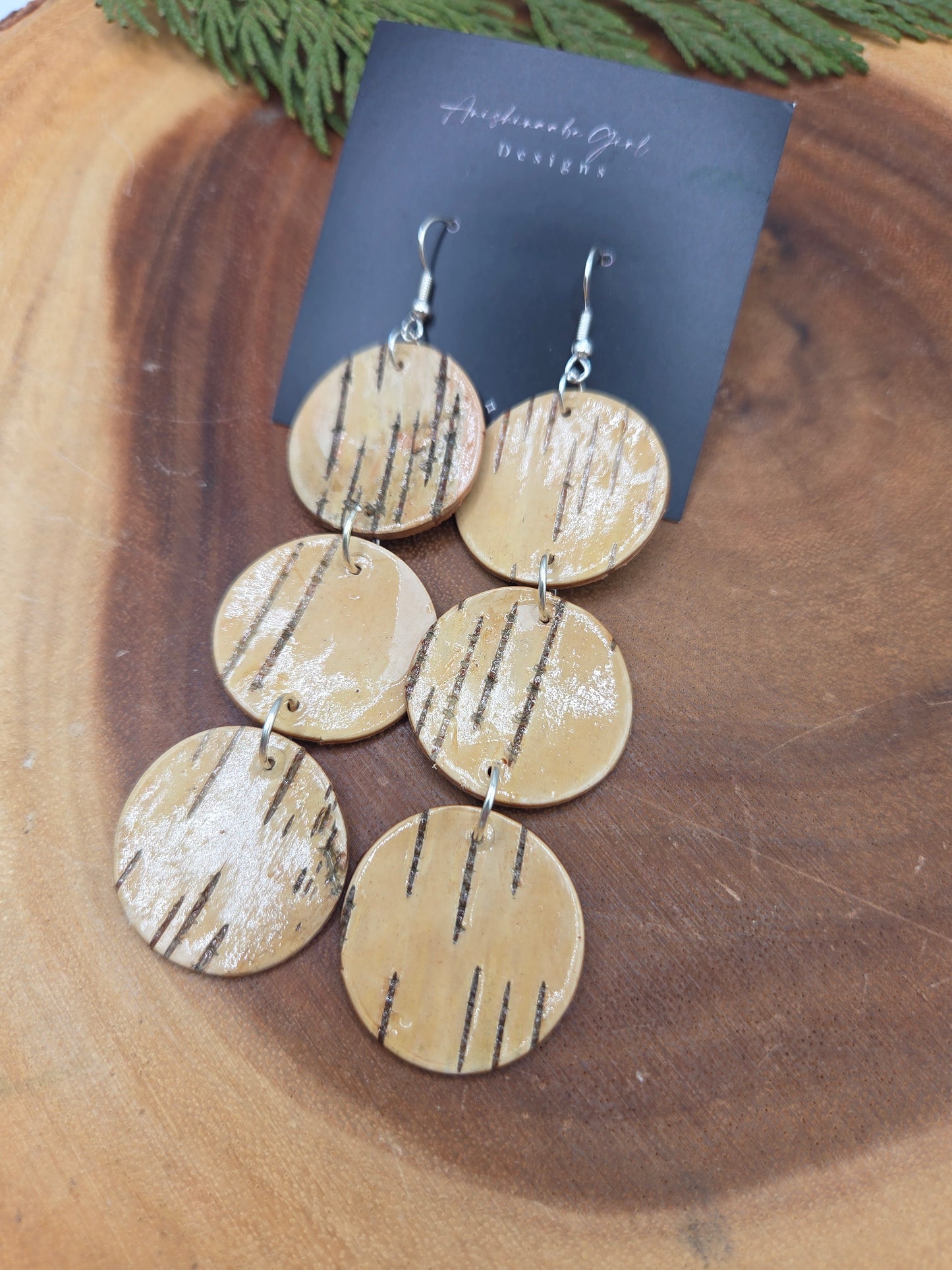Birchbark Circle Tier Earrings