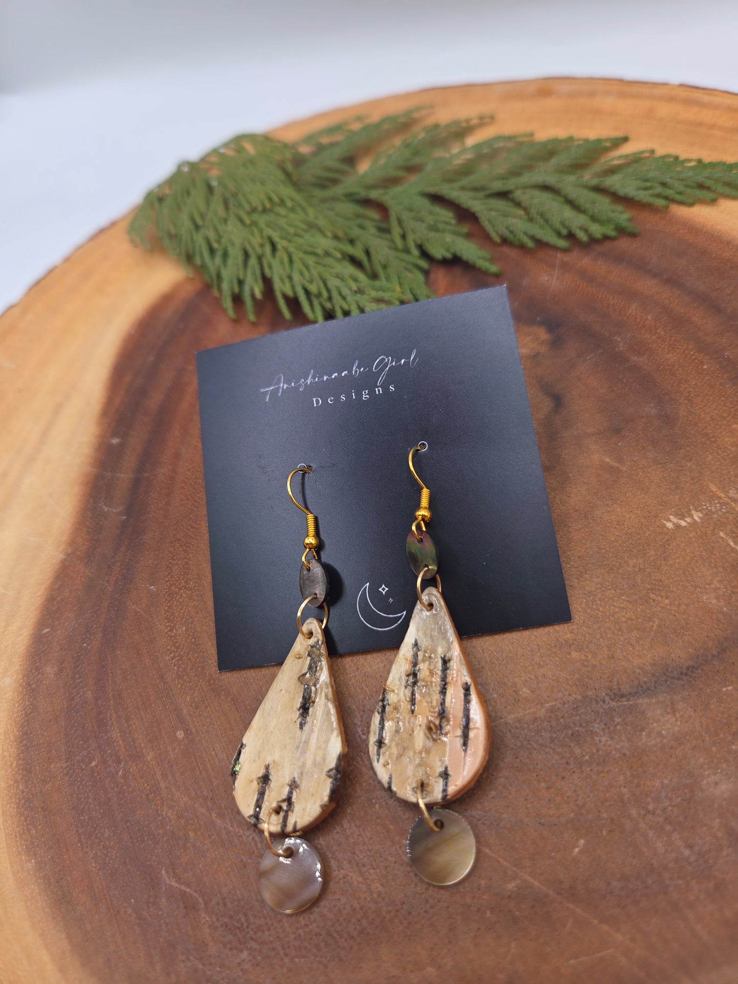 Birchbark with Drop Shells